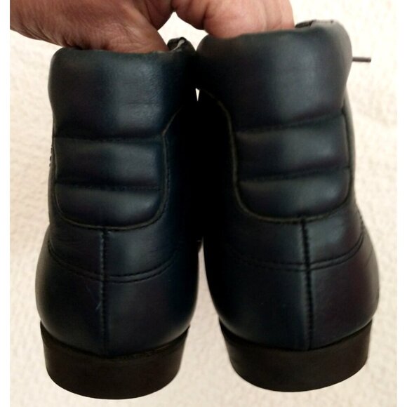 Danexx Women's Leather Bootie Austin4 Lace-Up Ankle Boots Navy Blue - 7.5M - Picture 5 of 8
